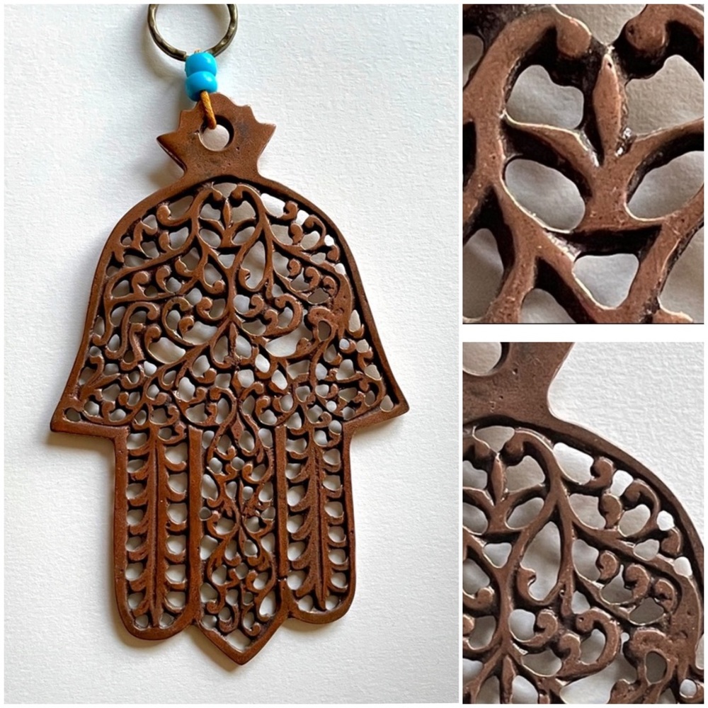 Beautiful copper Hamsa good luck hand good luck wall hanging 🪬
